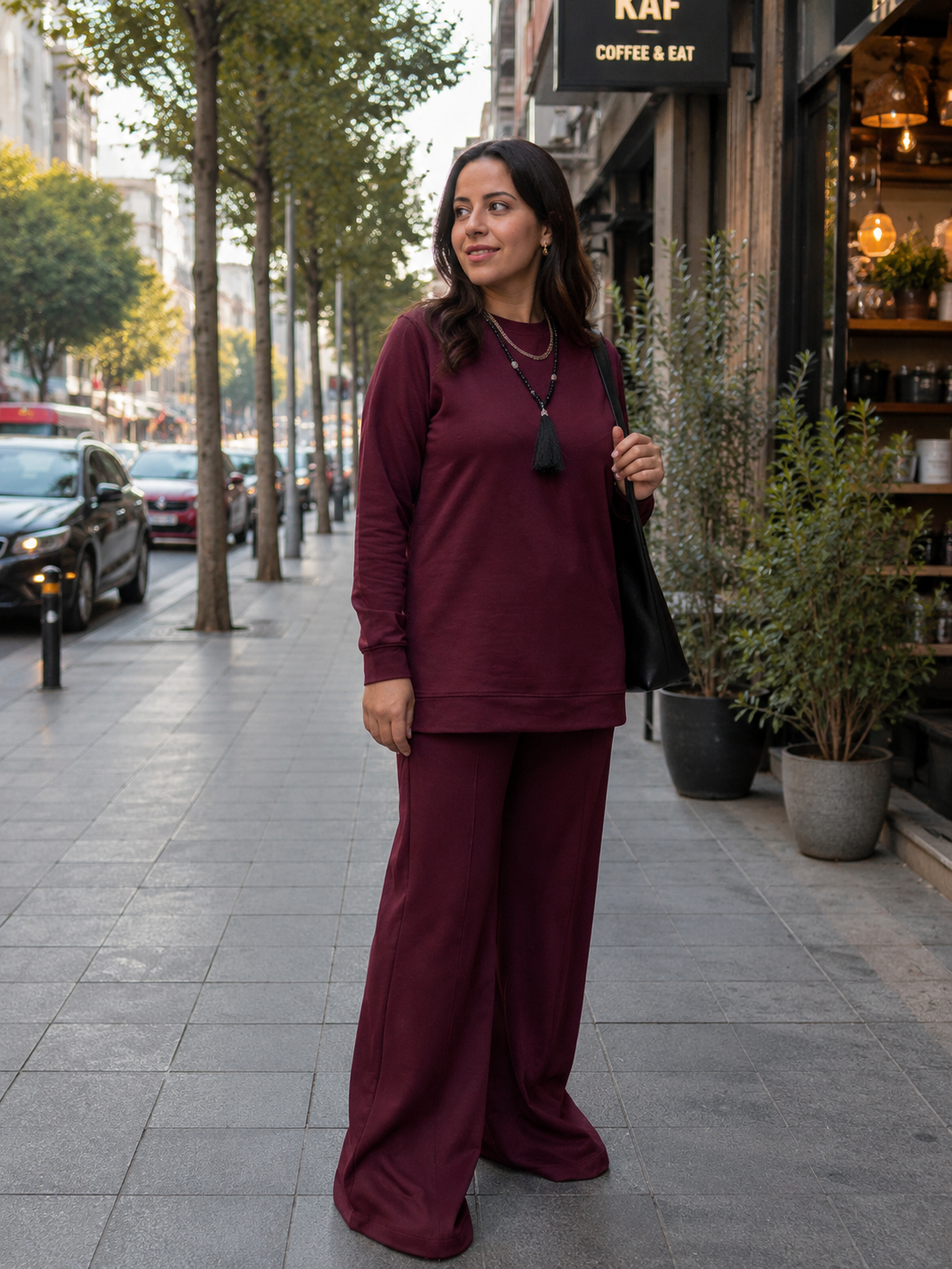 Summer melton flare pants