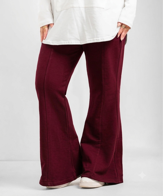 Summer melton flare pants